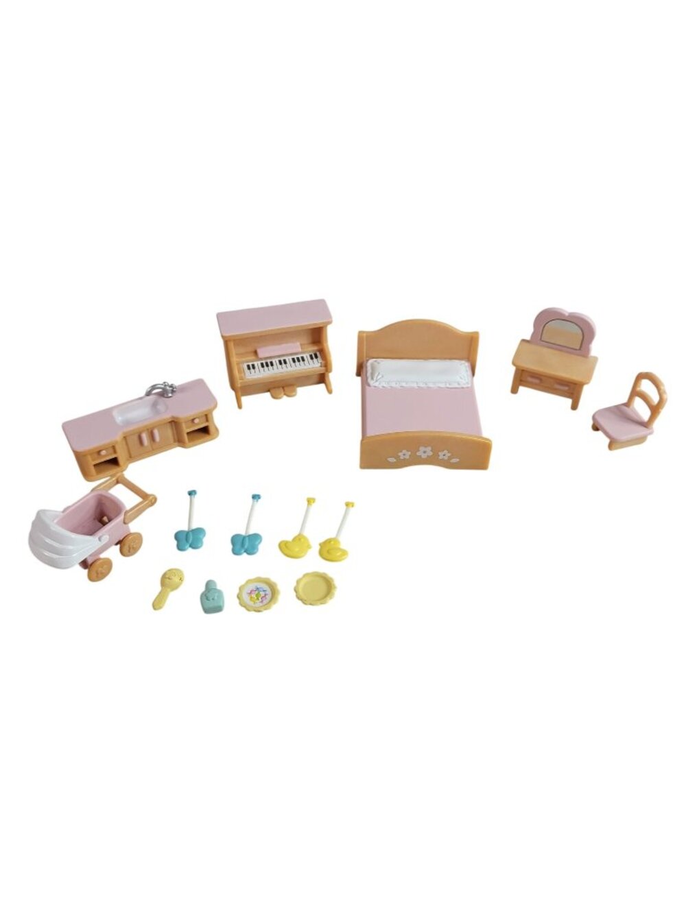 Calico Critters Windmill Baby Playhouse Furniture Accessories Replacements 14 PC